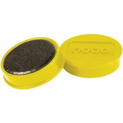 Aimants magnétiques pour tableau blanc Nobo - pack de 10 - aimants 32 mm - jaune