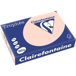 Clairefontaine trophée pastel a4 zalm 160 g 250 vel