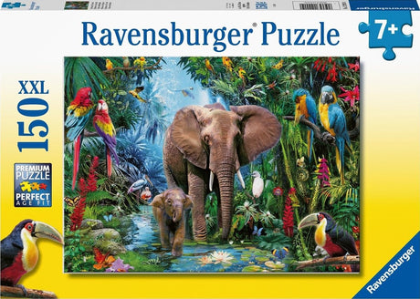 Éléphants Ravensburger dans la jungle, 150 pcs. XXL