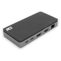 Station d'accueil Act Connectivity USB-C 4K MST (gris noir)