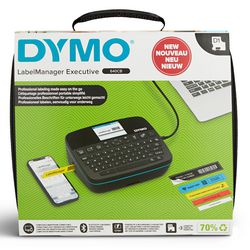 Kit d'imprimante d'étiquettes portable Dymo Label Manager Executive 640 cb avec étui de transport et 3 cassettes d'étiquettes | étiqueteuse qwerty compacte | Connectivité USB Bluetooth | compatible avec les étiquettes d1