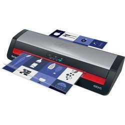 Machine à plastifier Gbc 480hs office a3 - adaptée pour 75-125 microns - avec pack de démarrage de pochettes de plastification - argent noir rouge