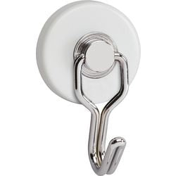 Maul aimant rond 2 pièces 5 kg acier métal ferrite avec crochets 6 x 3,7 x 2,8 cm blanc