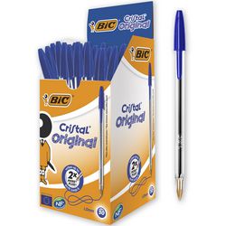 Stylo à bille Bic cristal bleu 0,4 mm 50 pièces