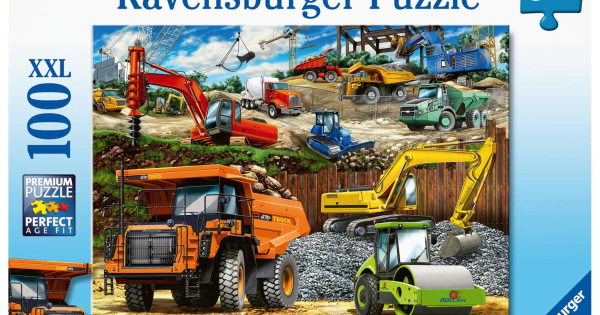 Ravensburger puzzle véhicules de construction - puzzle - 100 pièces