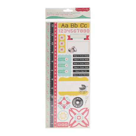 Cosmo cricket • autocollants en papier cartonné Baby Jane, 22 pièces