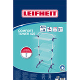 Tour de séchage Leifheit Pegasus 420 Solid Comfort - incl. supports et roues - longueur de séchage 42 m