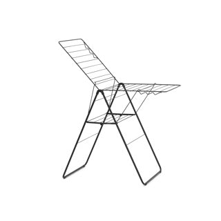 Brabantia hangon étendoir 20m - étendoir à linge pliable - noir mat
