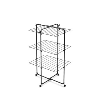 Tour de séchage Brabantia hangon - 23 m - étendoir à linge pliable - noir mat