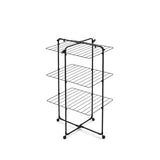 Tour de séchage Brabantia hangon - 23 m - étendoir à linge pliable - noir mat