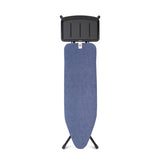 Brabantia table à repasser 124x38cm bleu denim avec support unité vapeur