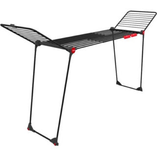 Étendoir Vileda infinity flex ultime (édition noire) - étendoir de table - longueur de séchage 30 m - étagère centrale télescopique extensible - ailes hautes
