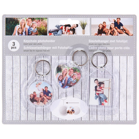 Cadre photo porte-clés, 3 pcs.