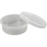 Pot en plastique Creativ company avec couvercle, h : 24 mm, d 68 mm, 45 ml, 20 pièces 1 boîte