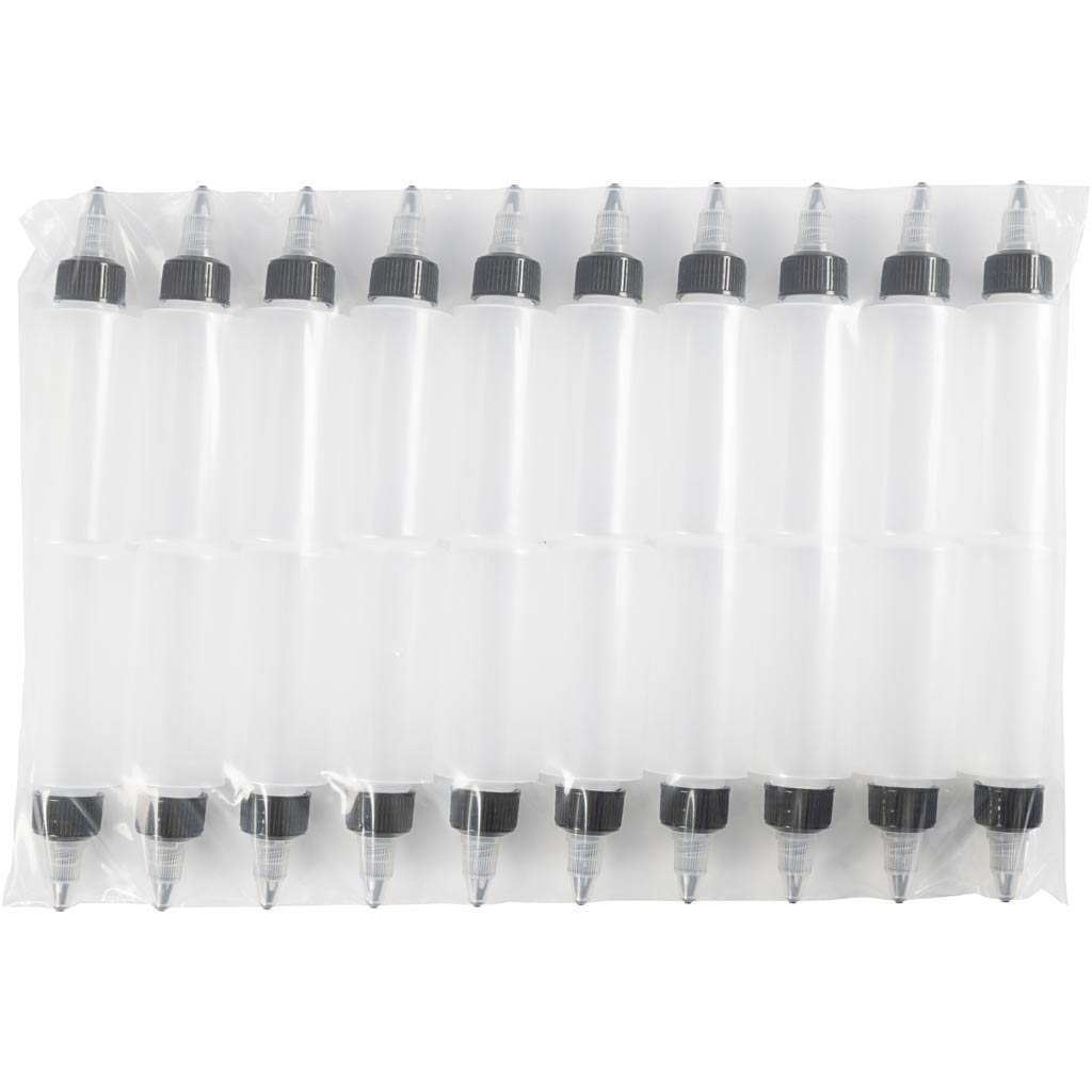 Creativ company bouteilles vides avec embout, 60 ml, 20 pièces 1 boîte