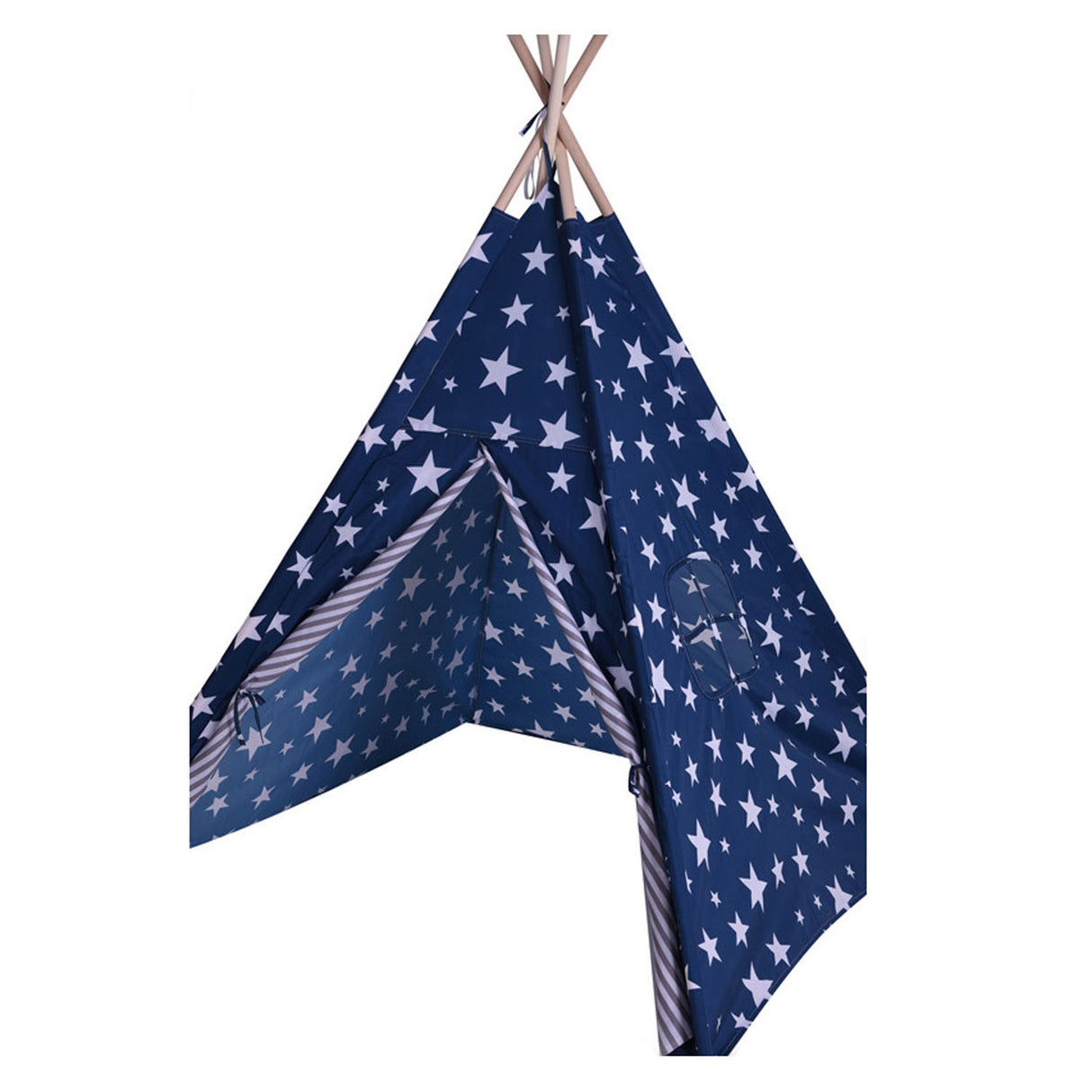 Tipi tent blauw met sterren