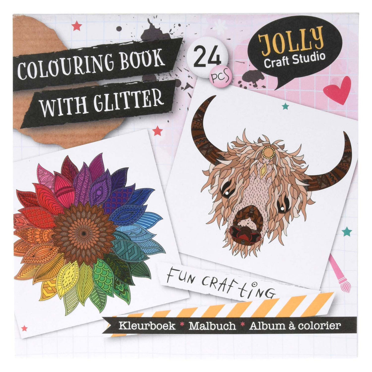 Livre de coloriage avec paillettes