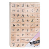 Stamp Set Alphabet Wood, 54dlgg.