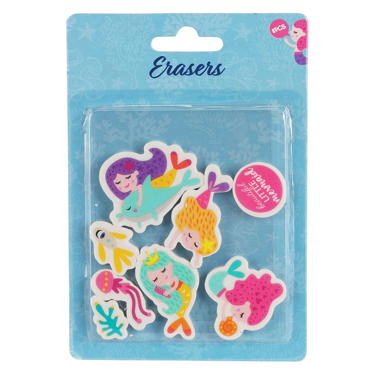 Jeu de gommes sirène, 8 pièces