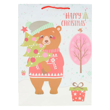 Sac cadeau hérisson de Noël, 34 cm