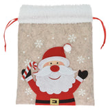 Koopman sac en feutre figurine de Noël sac cadeau Noël multi couleurs 26x21 cm.