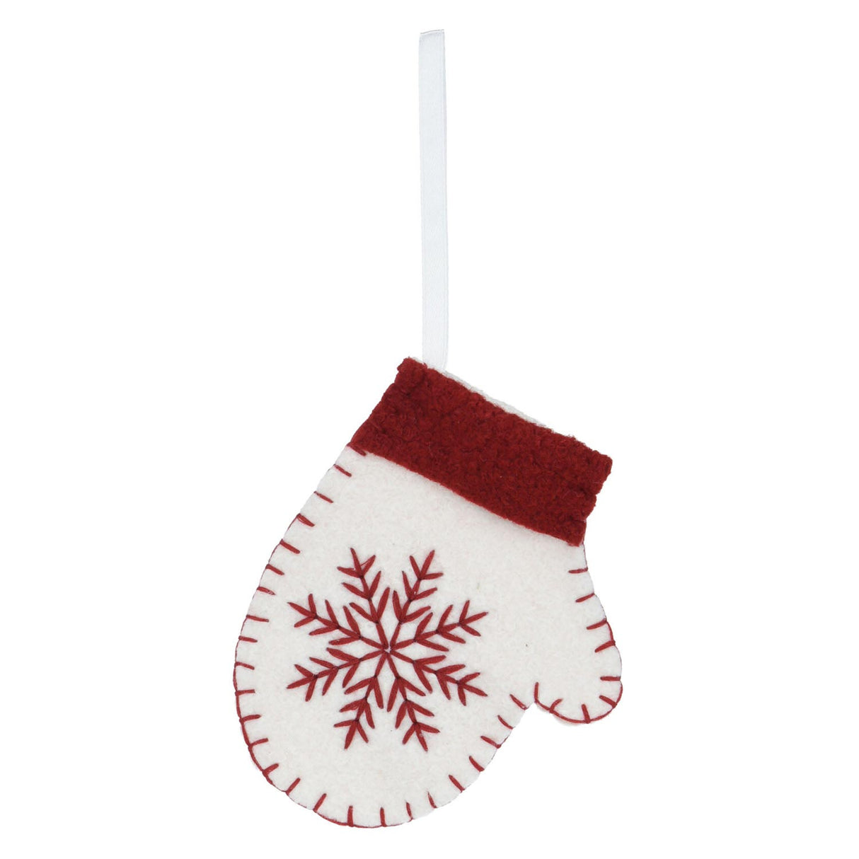 Chaussette de Noël rouge blanc, 10 cm