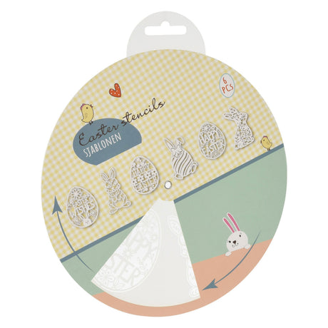 Set de pochoirs de Pâques, 6 motifs