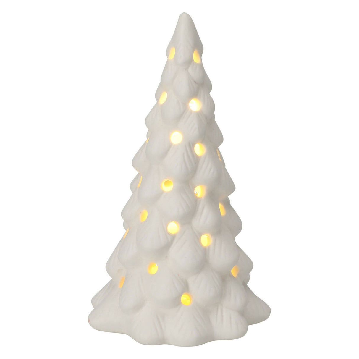 Arbre de Noël en porcelaine avec LED, ensemble de 6 pièces