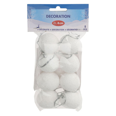 Boules de neige décoratives, 8 pcs.
