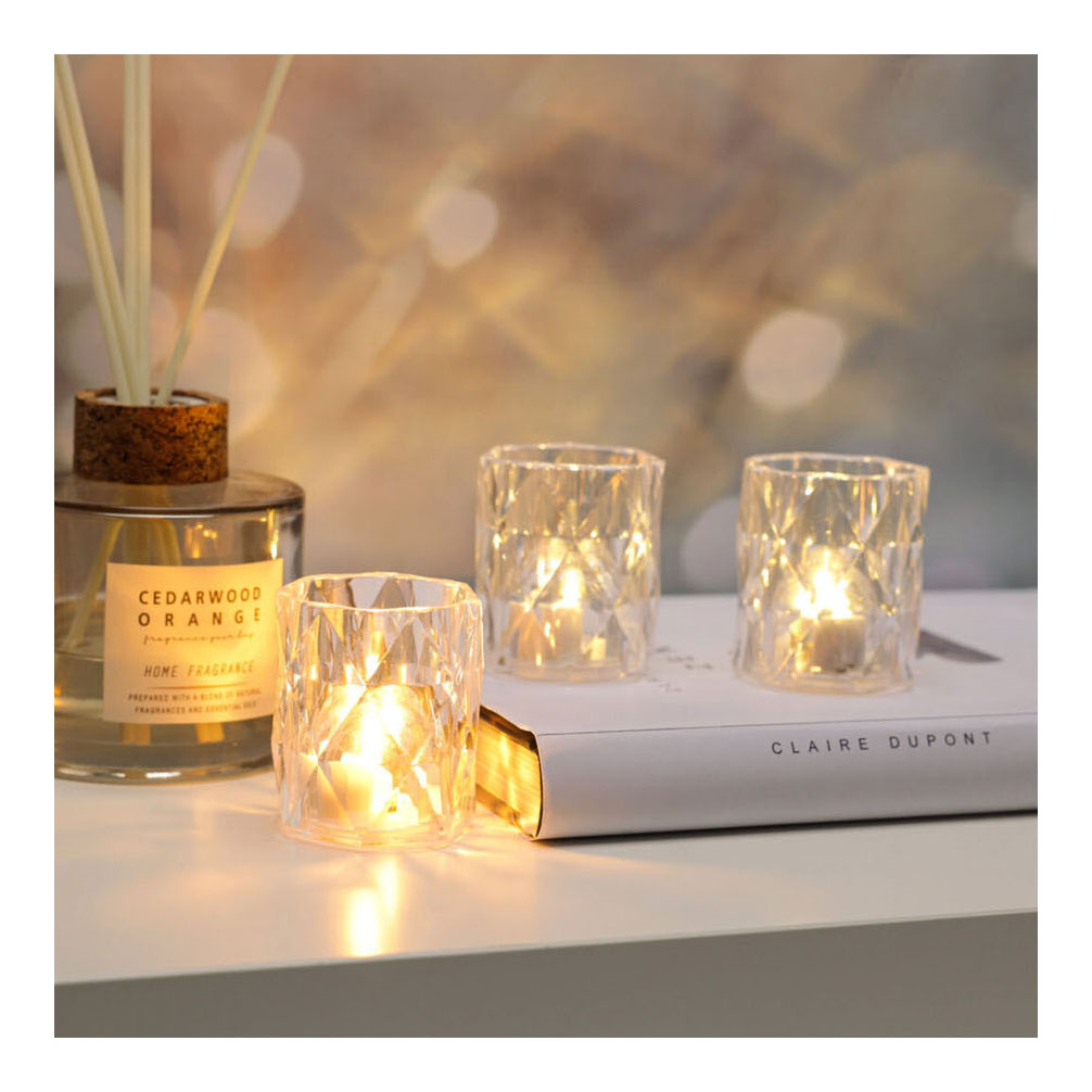 LED Tealight Transparent, 12st.