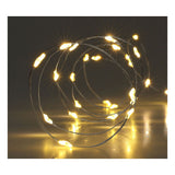 Fil argenté 40led blanc chaud, 195cm