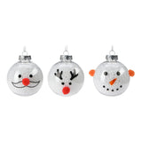 Christmas Bauble Snowman 8cm, ensemble de 12 pièces