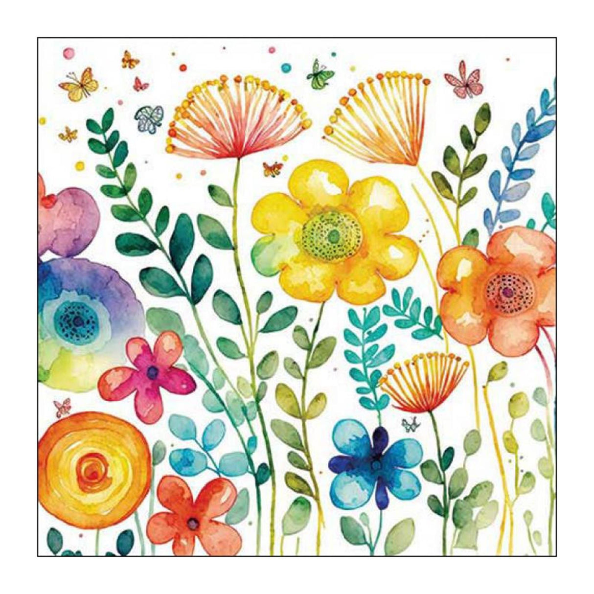 Serviette Ambiente 33 blanc printanier vibrant