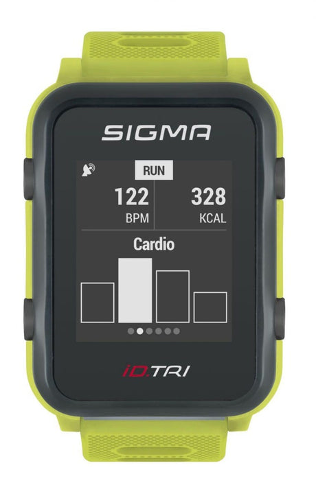 Sigma id.tri neon green basic zs harts gps acti ant+ ble + ensemble de capteurs