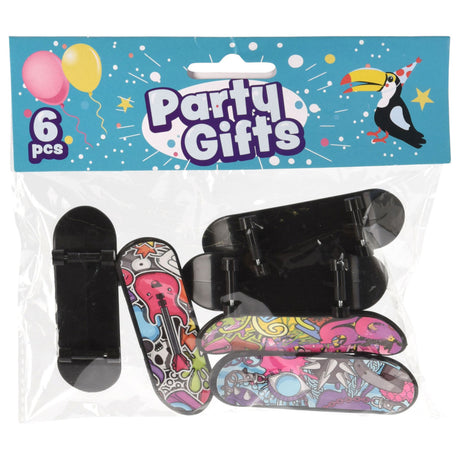 Skateboard à doigts cadeaux à distribuer, 6 pcs.