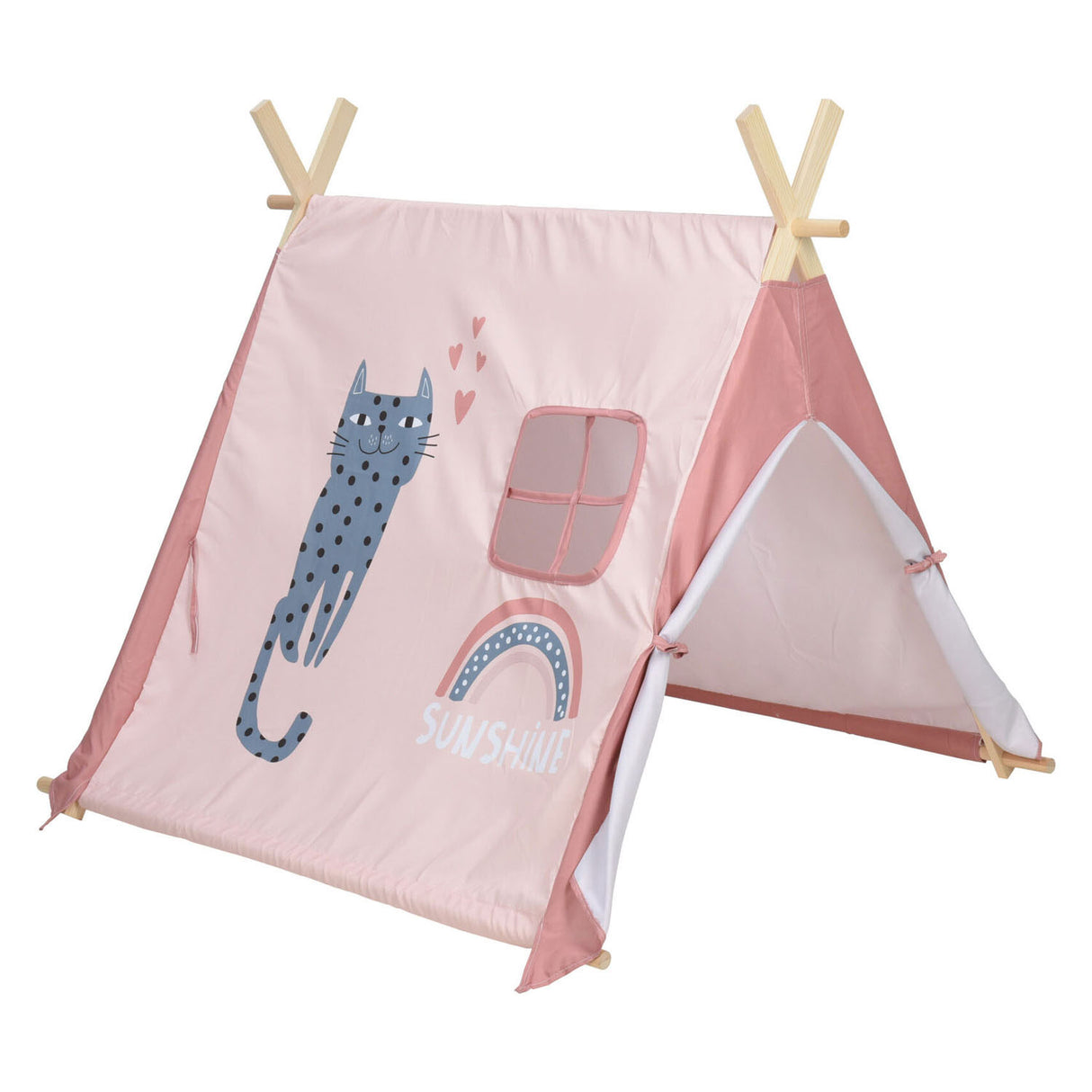 Tenda rosa con gatto, 101 cm