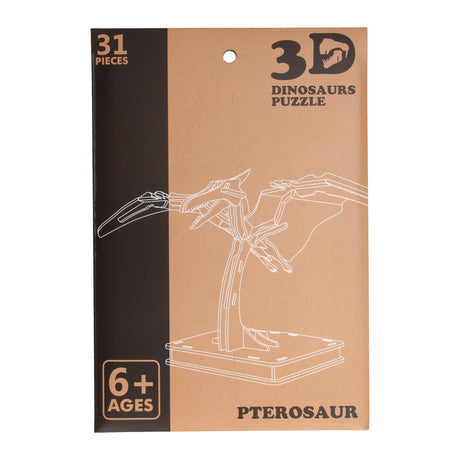 Puzzle 3D en bois marchand dinosaure