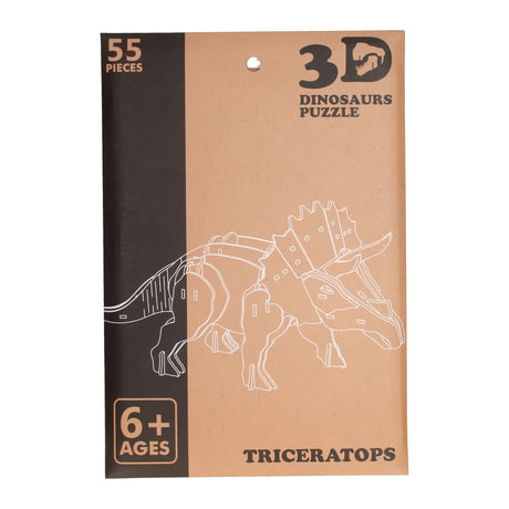 Puzzle 3D en bois marchand dinosaure