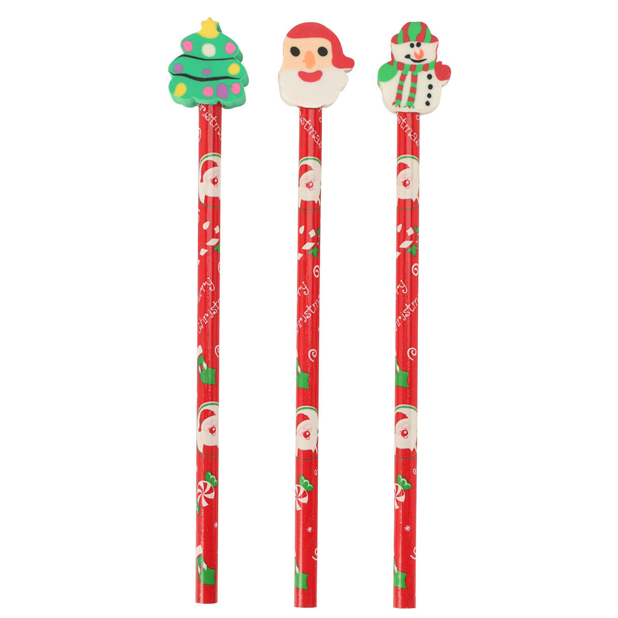 Crayon avec gomme Noël, 3 pcs.