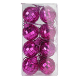 Boule disco miroir couleur, 8 pcs.