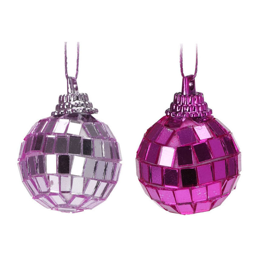 Boule disco miroir couleur, 8 pcs.