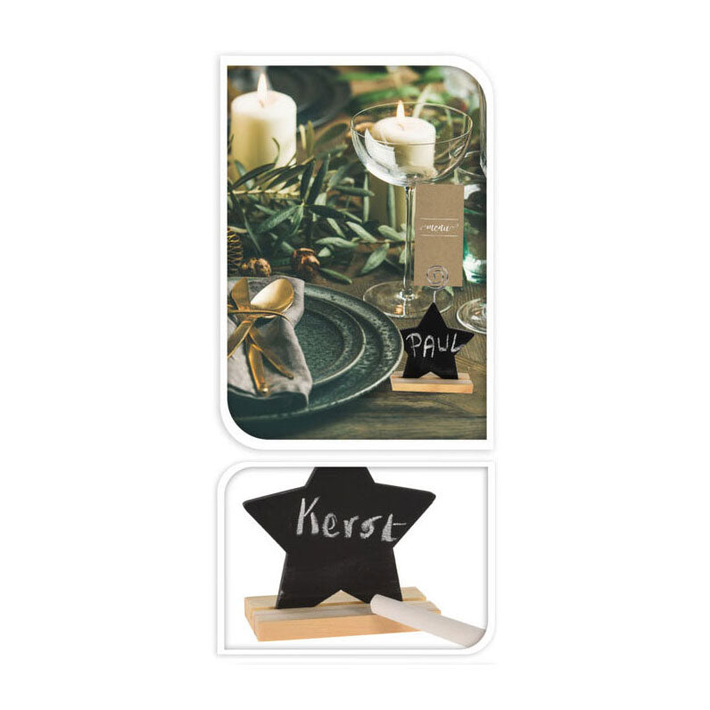 Porte-badge tableau noir Noël, 13cm