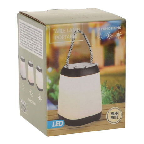 Lampe de table portable LED noire