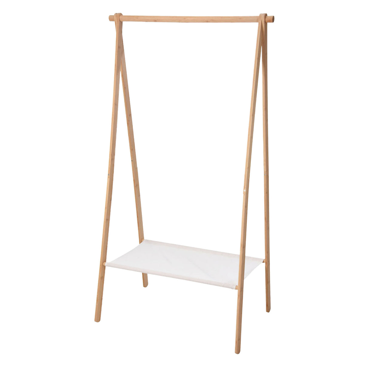 Portant à vêtements en bambou, 86x57x155cm