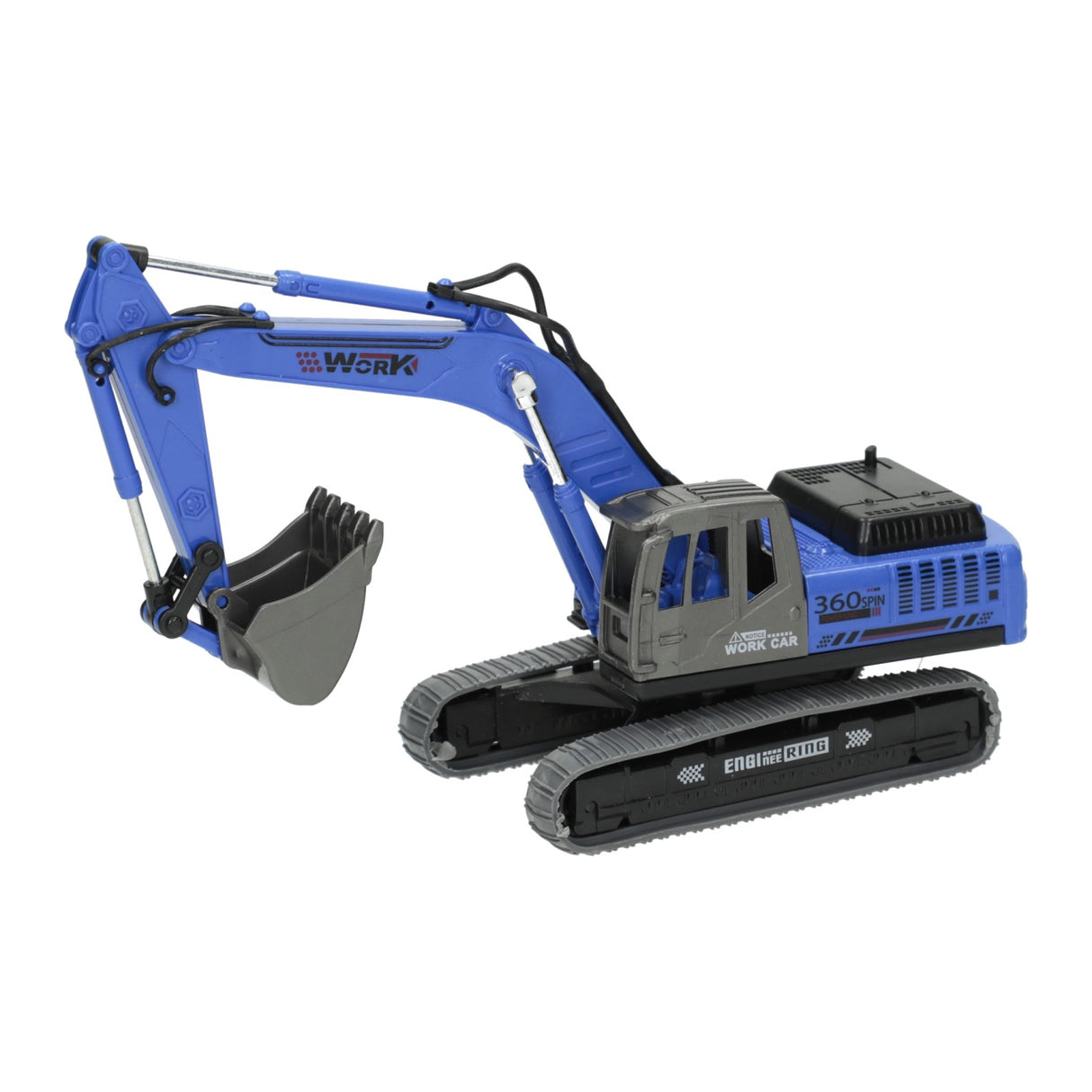 Véhicule de travail excavateur de différentes couleurs