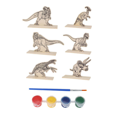 Set de peinture Dino en bois, 6 pièces.