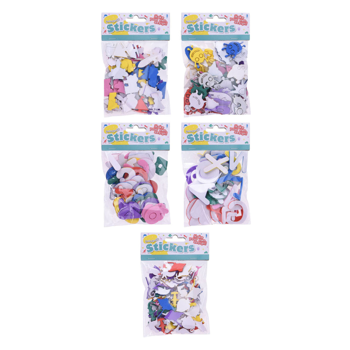 Autocollants en mousse chiffres et lettres