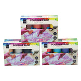 Peinture acrylique coulée, 4 couleurs