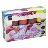 Peinture acrylique coulée, 4 couleurs