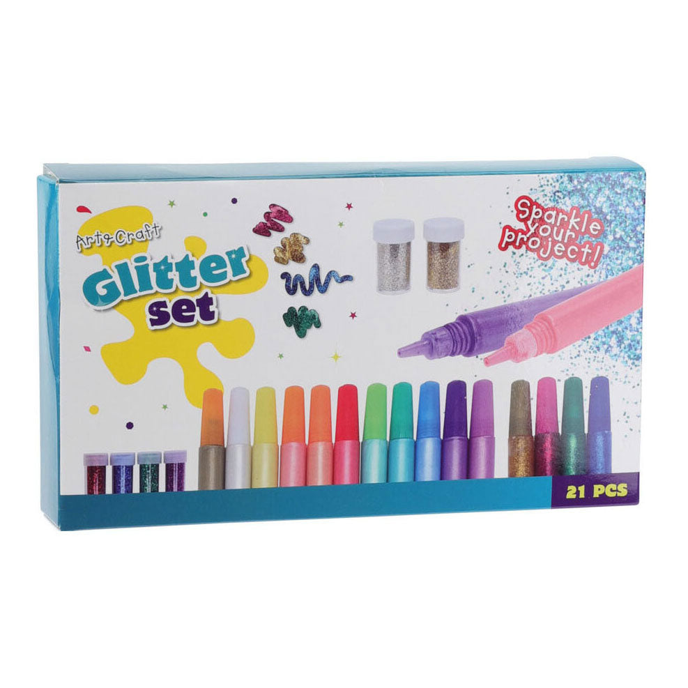 Glitter set for crafts, 21dlg.